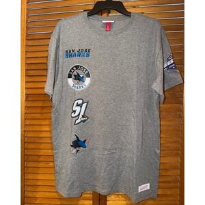 San Jose Sharks Mitchell & Ness Shirt. Mens Large (NWT)